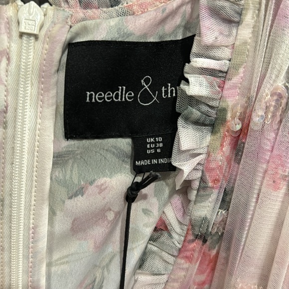 NWT Needle & Thread Floral Swan Sequin Bodice Gown - Picture 7 of 9